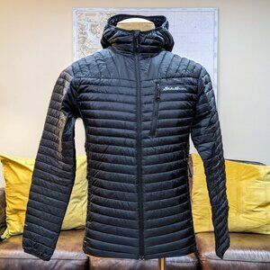 EDDIE BAUER | First Ascent MicroTherm Down Hooded Jacket | Black | Men's Small